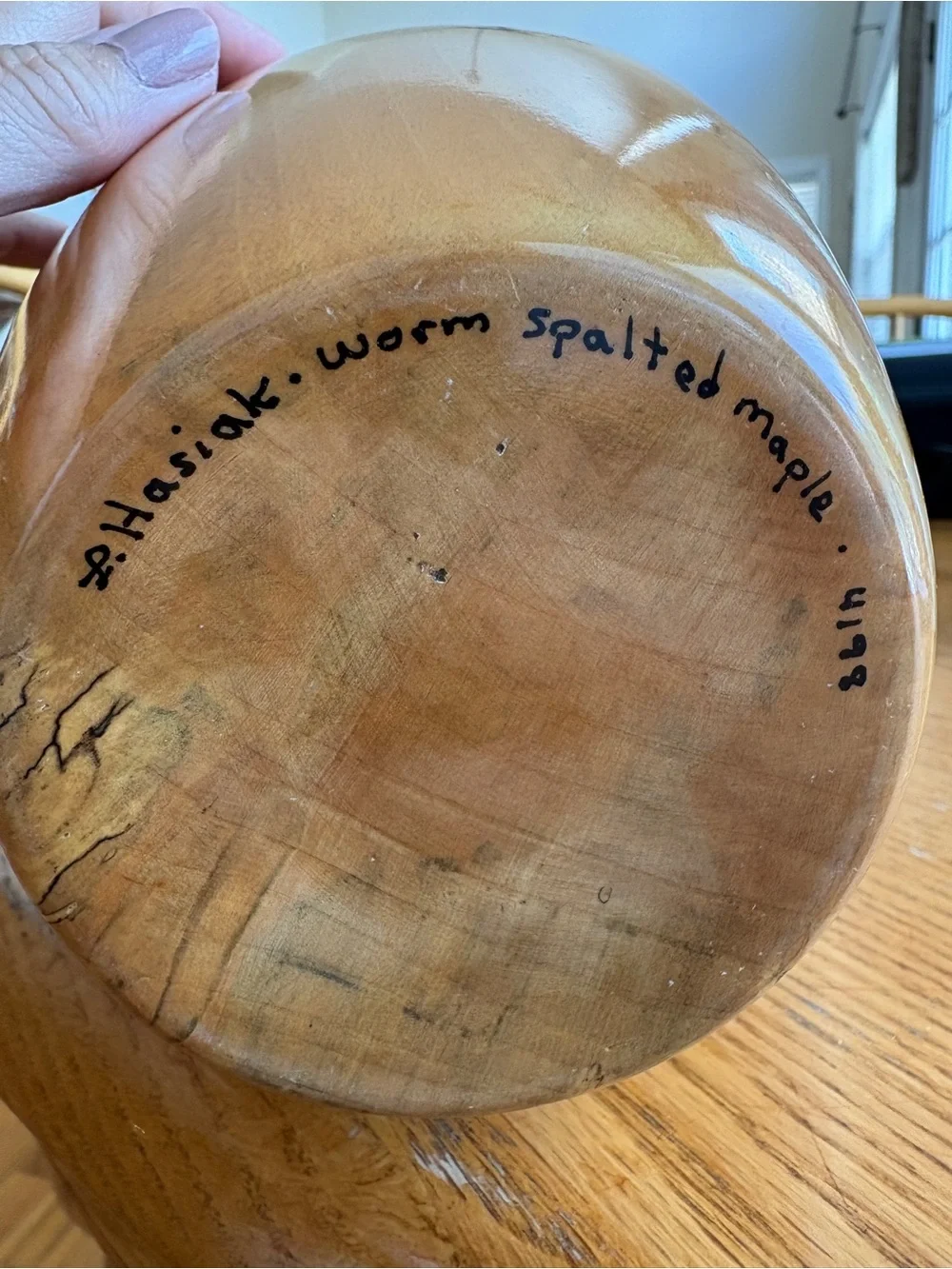 Larry Hasiak Worm Spalted Maple Vase